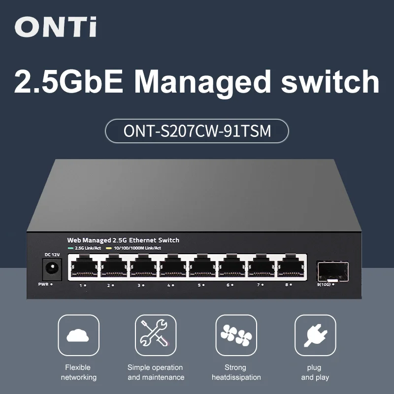 ONTi 2.5GbE Yönetilebilir Anah - Sfp+ 10G Managed Switch 8 Port incelemesi ve fiyatı