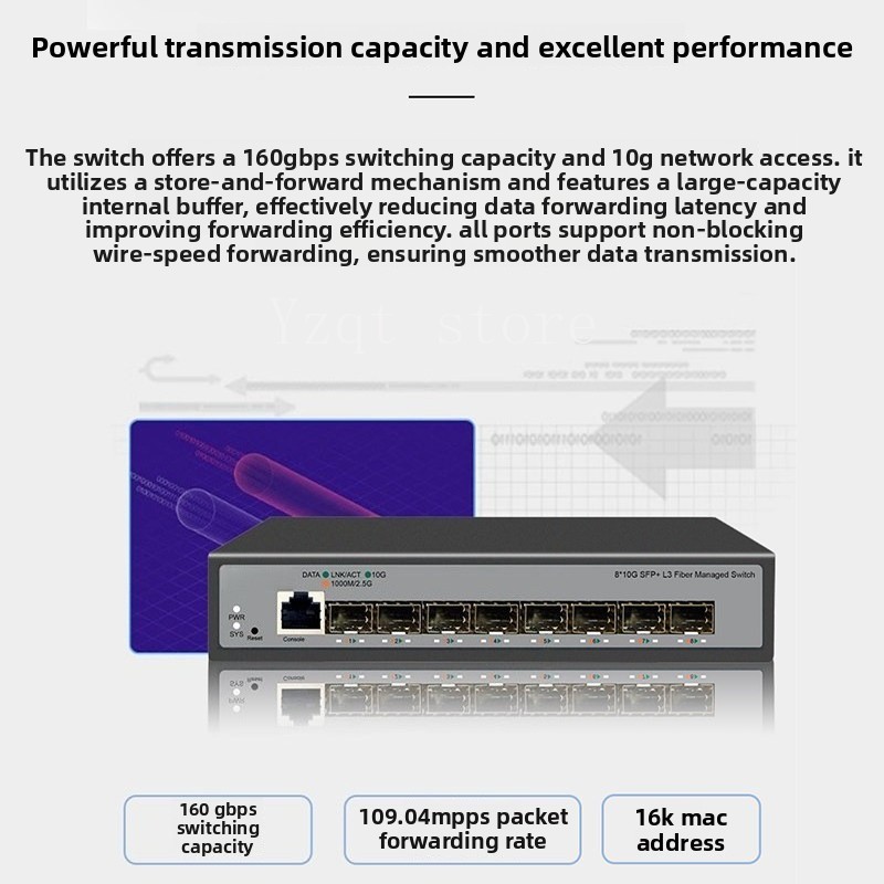 8 portlu, 10 Gigabit Ethernet  - Sfp+ 10G Managed Switch 8 Port incelemesi ve fiyatı
