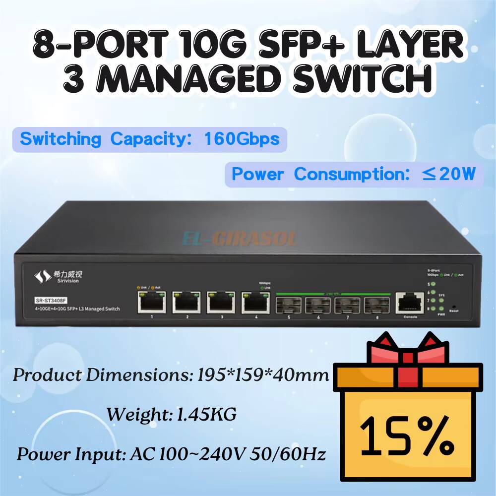 Sirivision 8 Portlu 10G SFP+ L - Sfp+ 10G Managed Switch 8 Port incelemesi ve fiyatı