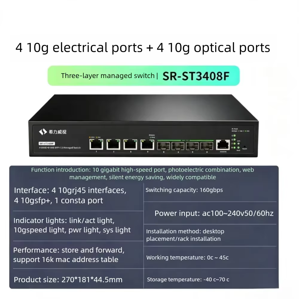 Sirivision 8 Portlu 10G SFP+ L - Sfp+ 10G Managed Switch 8 Port incelemesi ve fiyatı