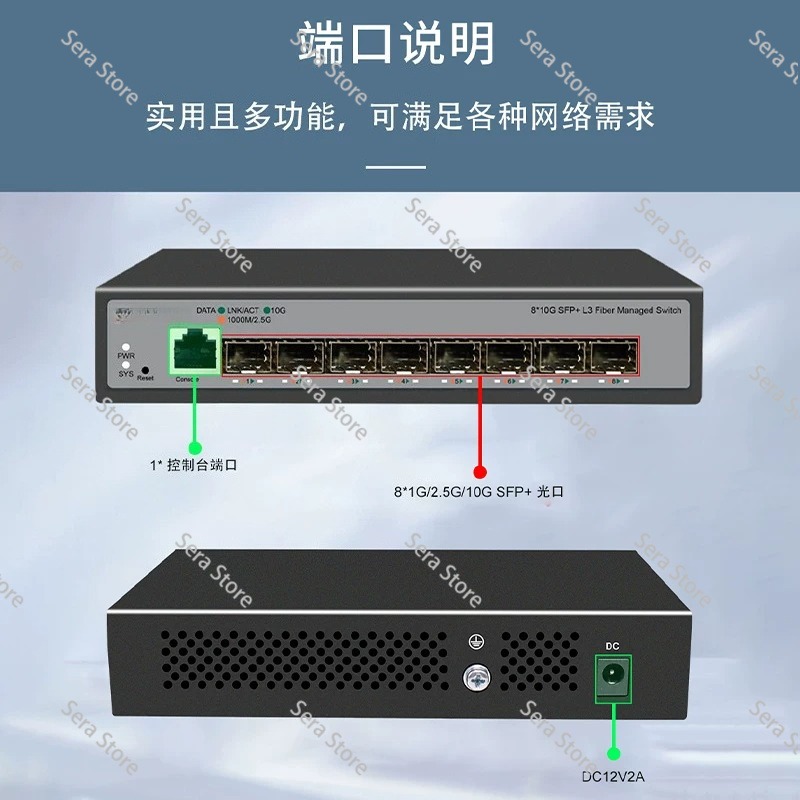 8 Portlu Tam 10 Gigabit Ethern - Sfp+ 10G Managed Switch 8 Port incelemesi ve fiyatı